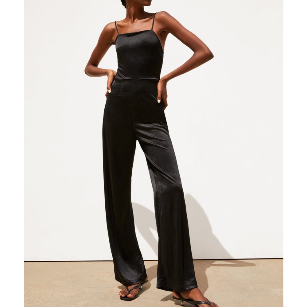 NWT Zara black tank jumpsuit Small